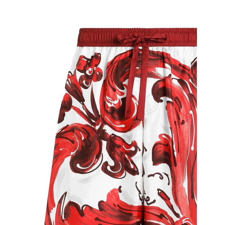 bermuda shorts red/white by Selfnex