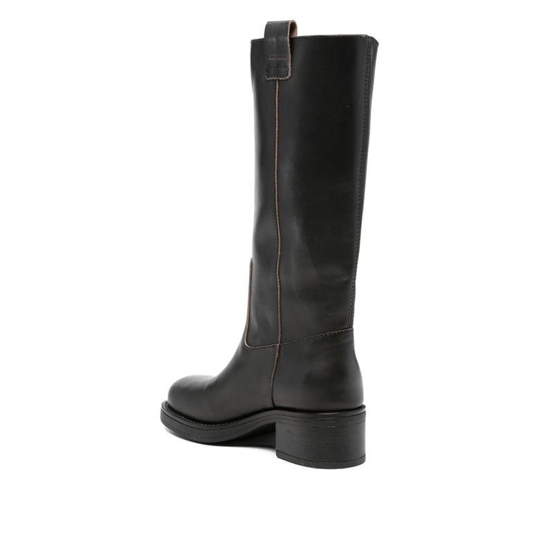heeled boots black leather by Selfnex