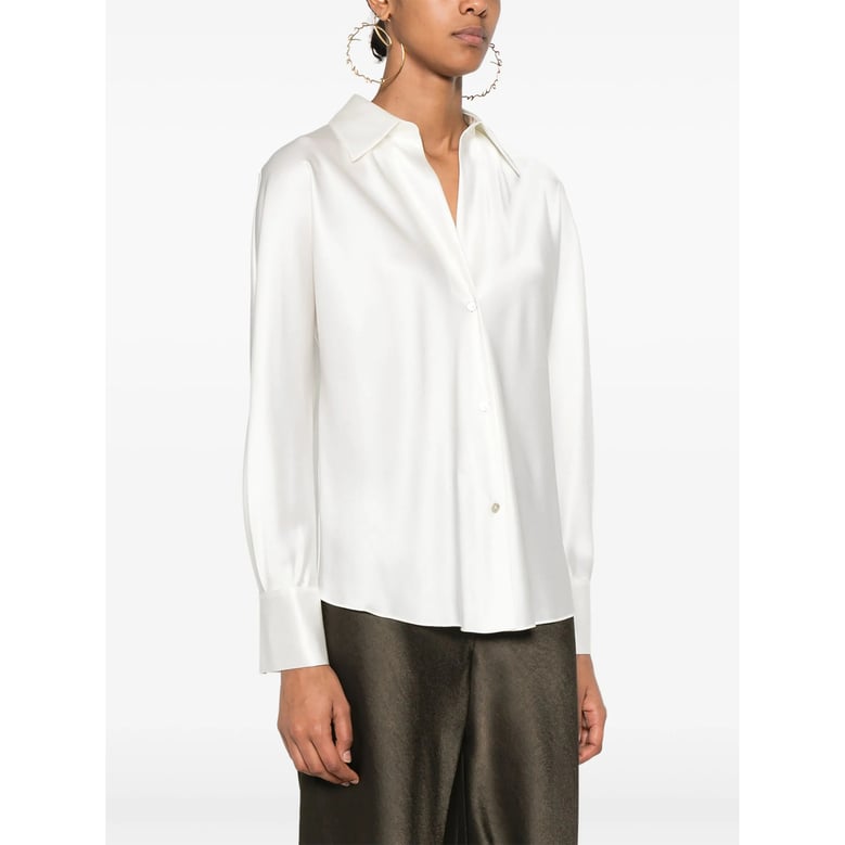 silk shirt ivory by Selfnex