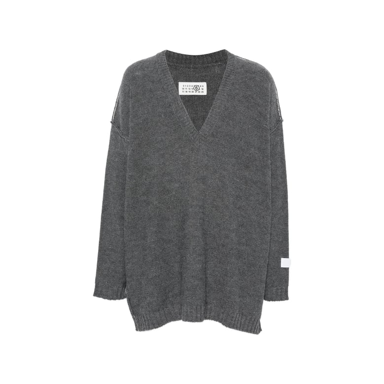 sweater v-neck grey by Selfnex