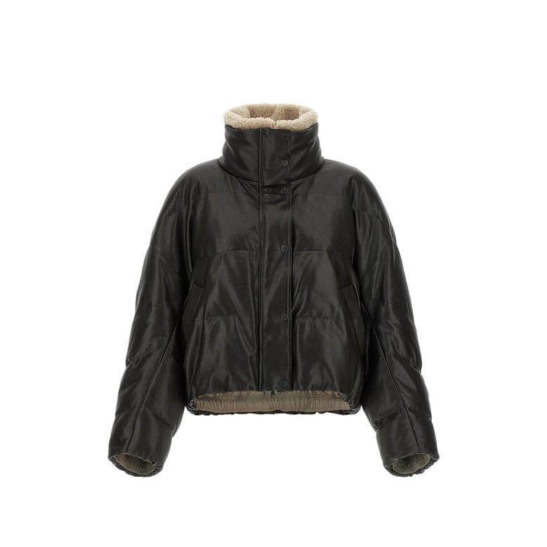 leather quilted jacket by Selfnex