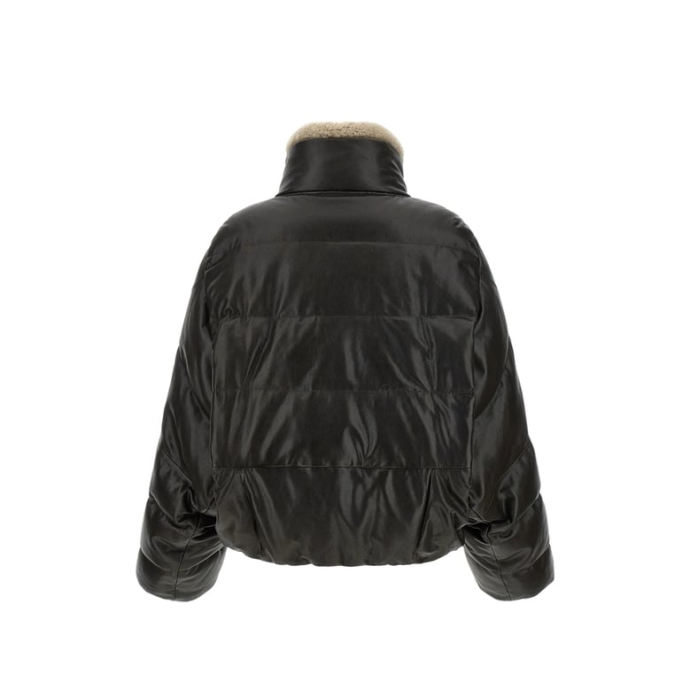 leather quilted jacket by Selfnex