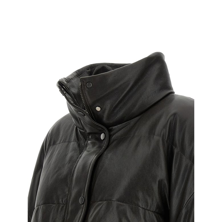 leather quilted jacket by Selfnex