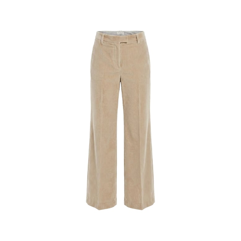 straight trousers corduroy-effect cotton by Selfnex