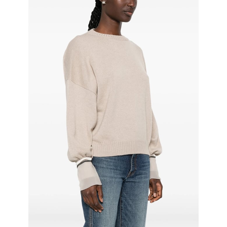 sweater crew-neck cashmere neutrals by Selfnex