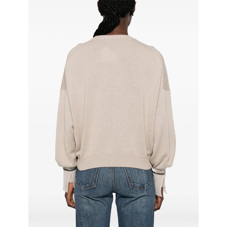 sweater crew-neck cashmere neutrals by Selfnex
