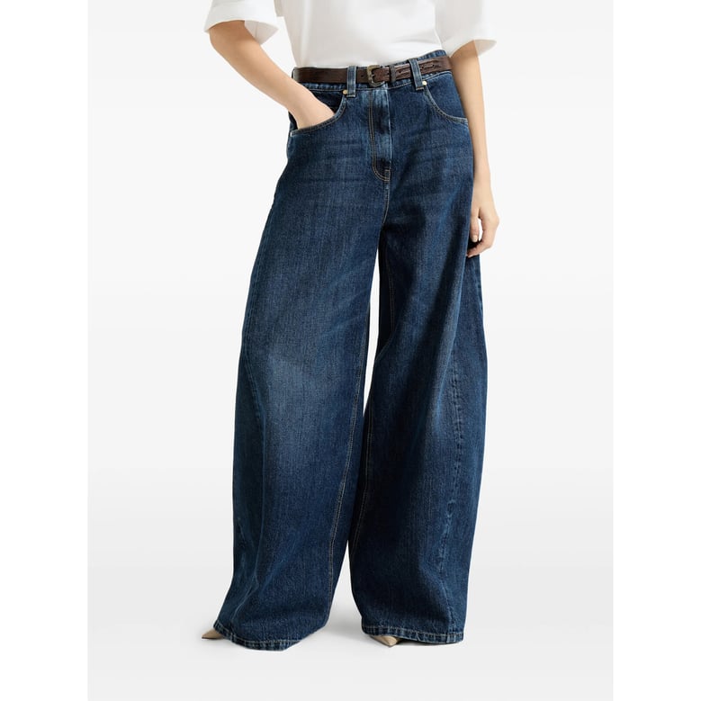 wide-leg jeans blue by Selfnex