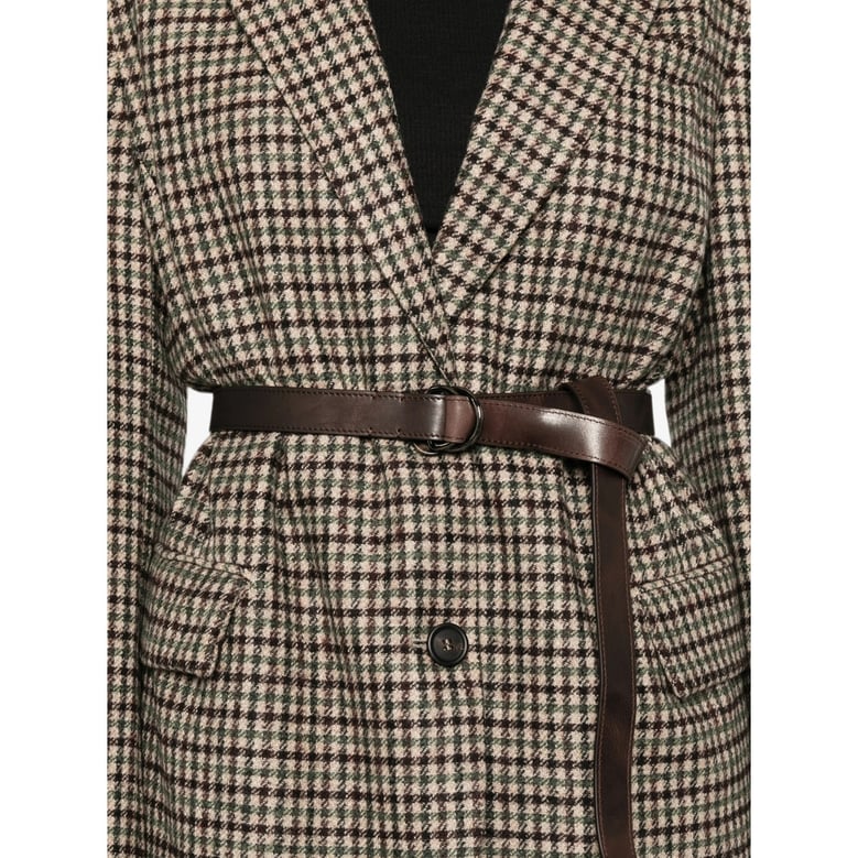 jacket brown check by Selfnex