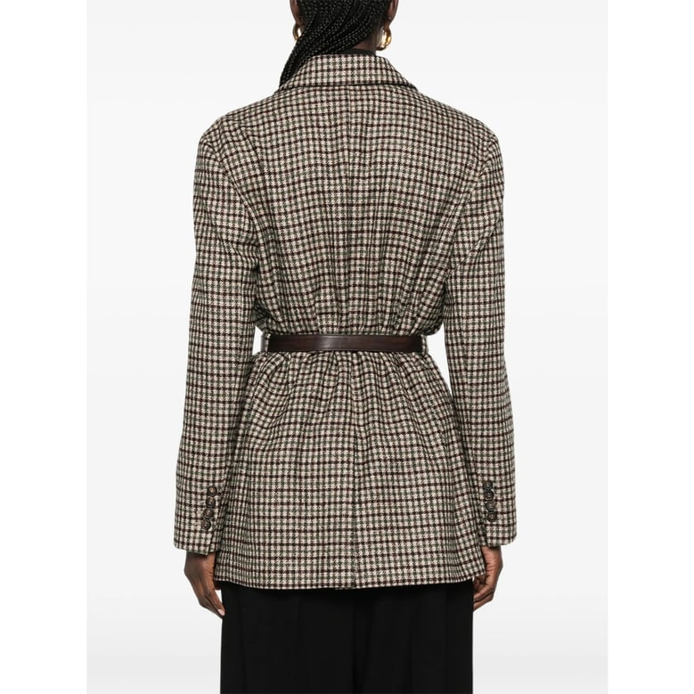 jacket brown check by Selfnex