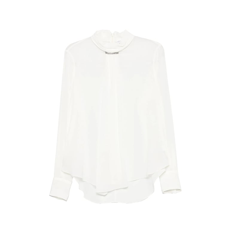 shirt in white silk by Selfnex