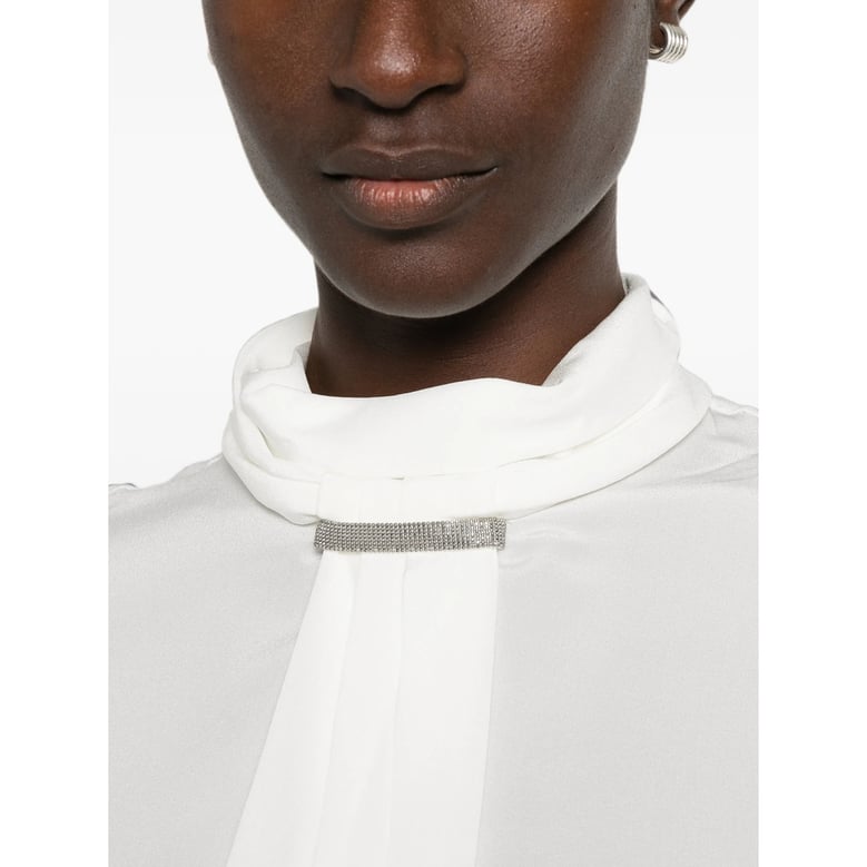 shirt in white silk by Selfnex