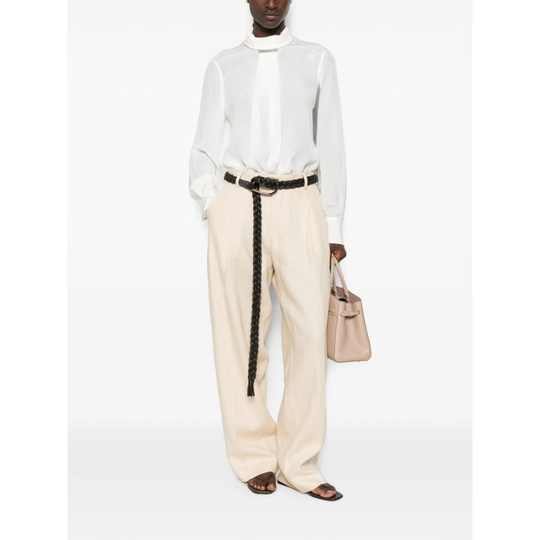shirt in white silk by Selfnex