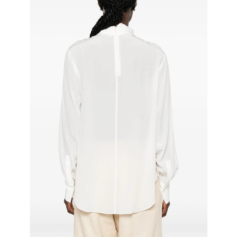 shirt in white silk by Selfnex