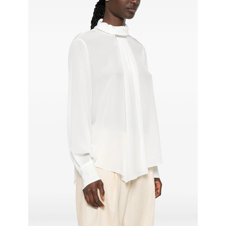 shirt in white silk by Selfnex