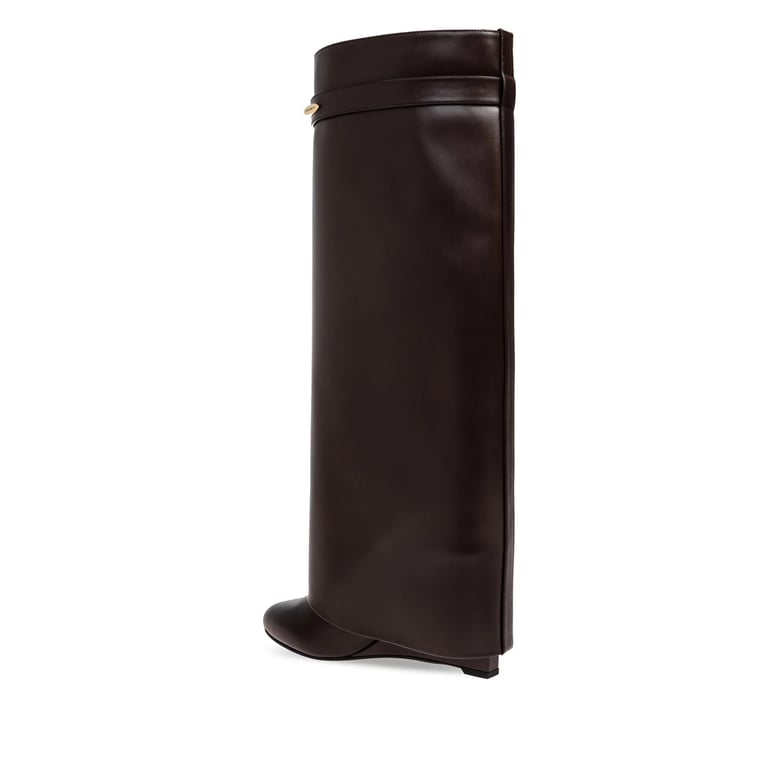pointed toe leather ankle boots brown by Selfnex
