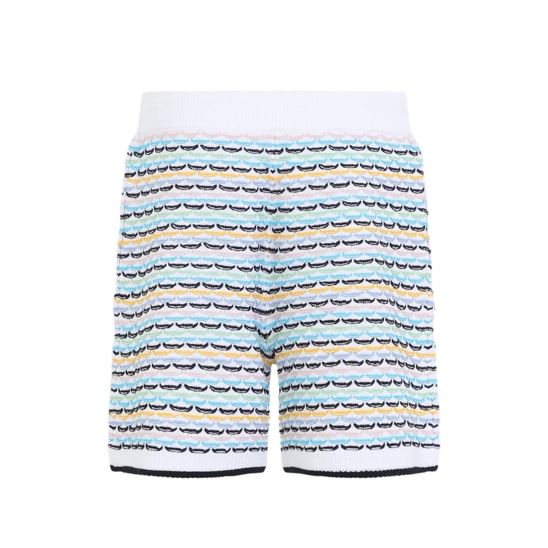 bermuda shorts white/multicolour cotton by Selfnex