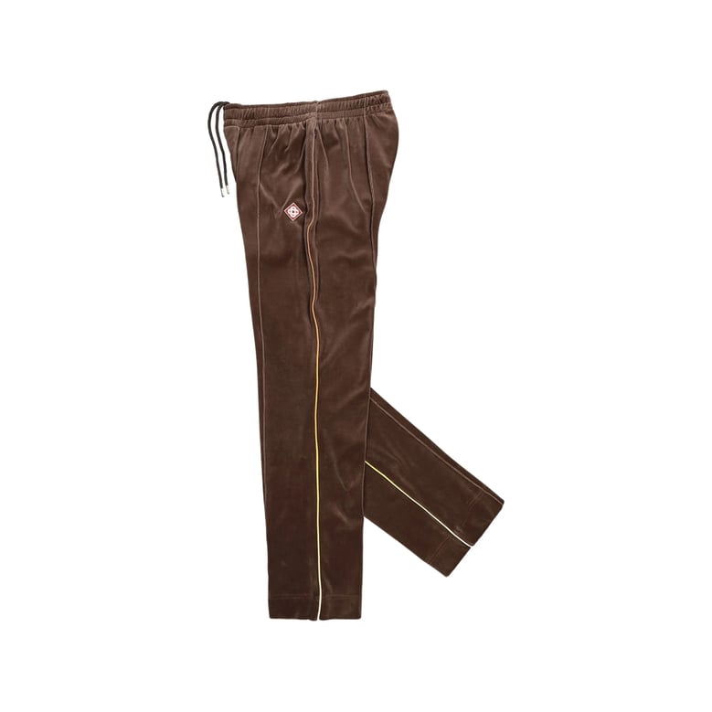 track pants brown velour by Selfnex