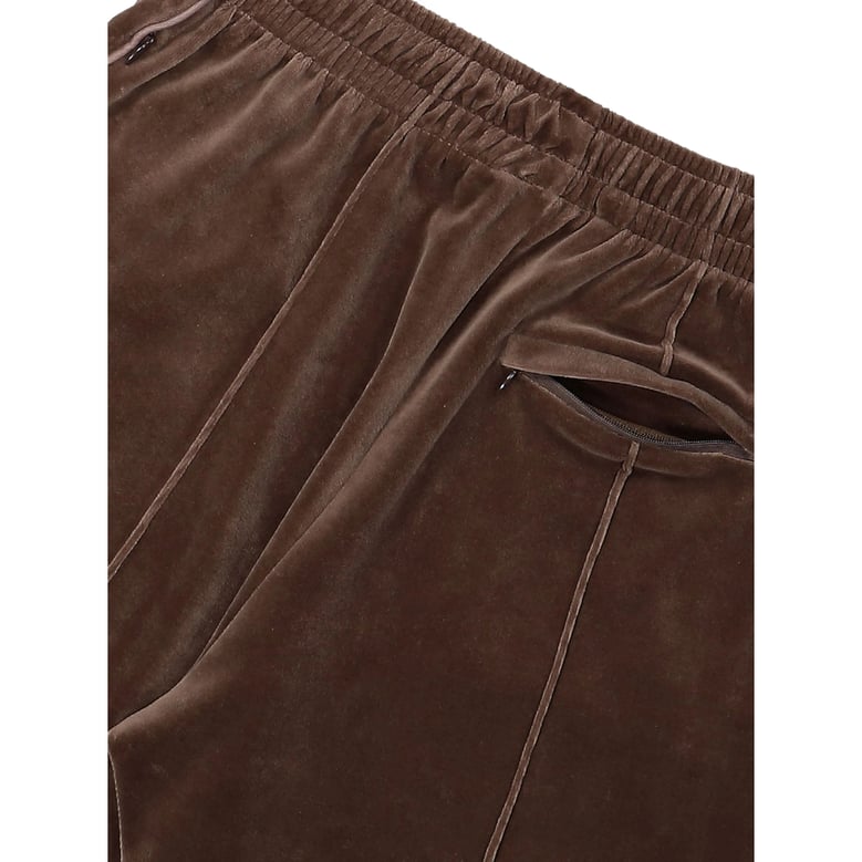 track pants brown velour by Selfnex