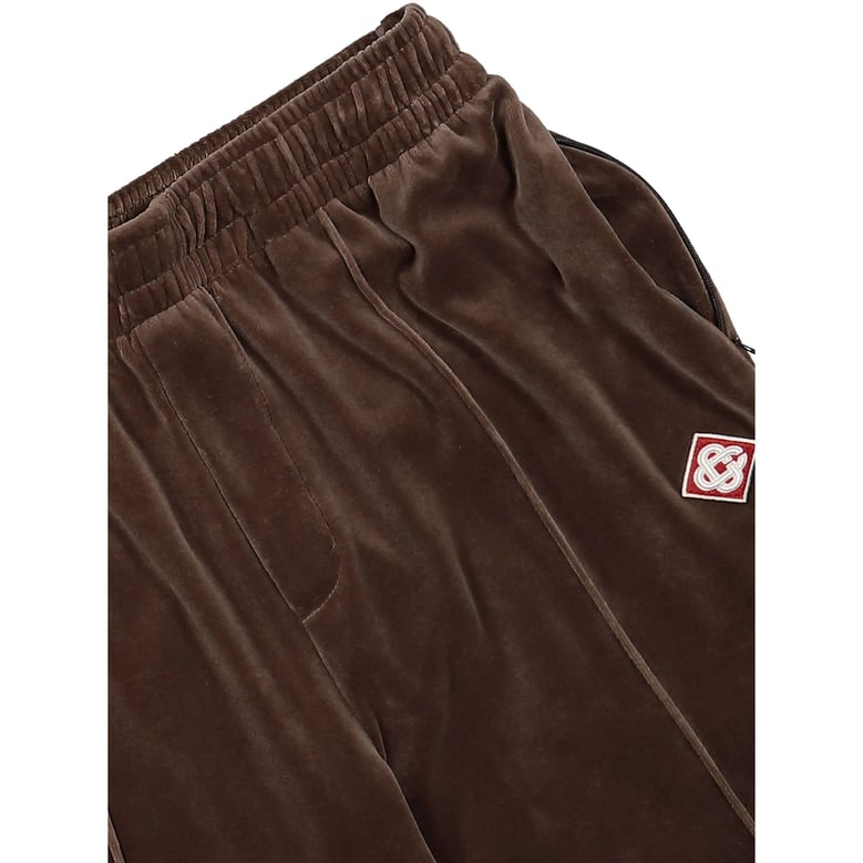 track pants brown velour by Selfnex