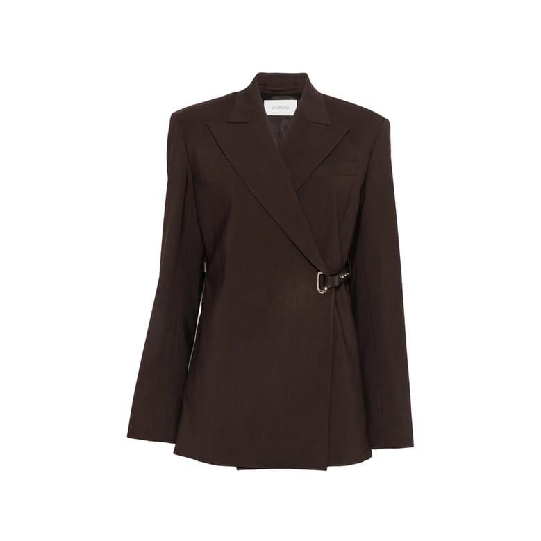 wrap jacket brown by Selfnex