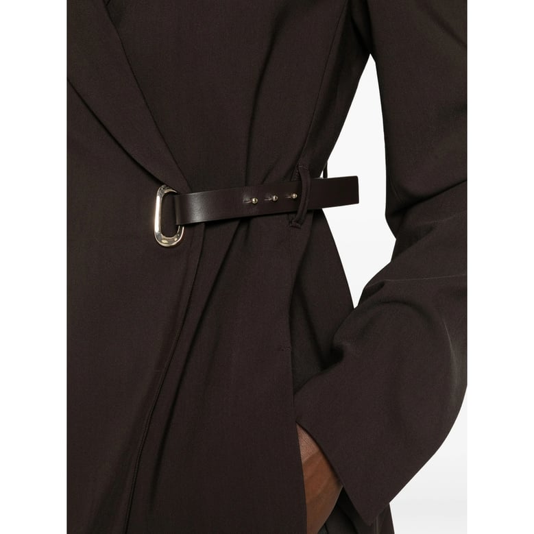 wrap jacket brown by Selfnex