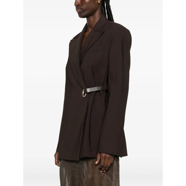 wrap jacket brown by Selfnex