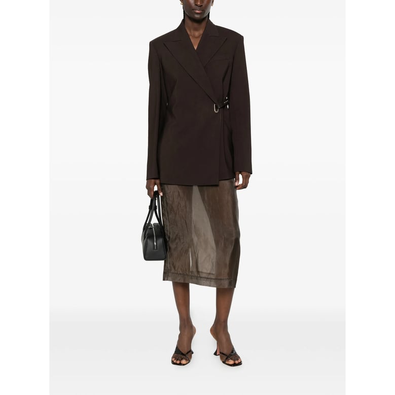 wrap jacket brown by Selfnex