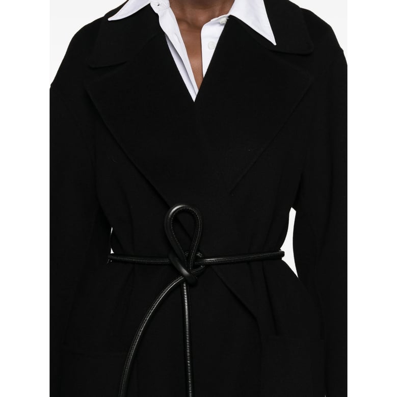 coat virgin wool black by Selfnex