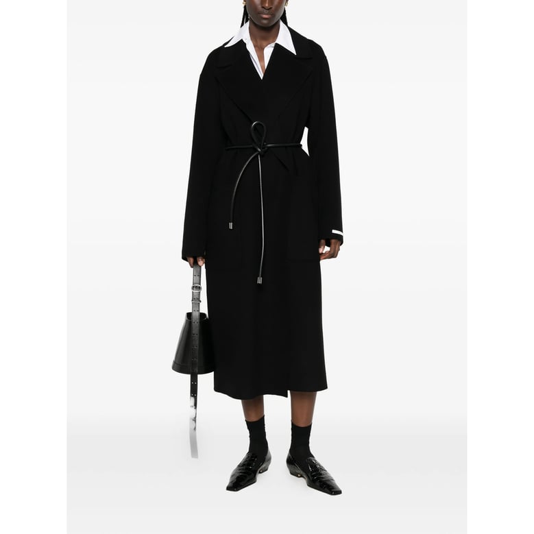 coat virgin wool black by Selfnex