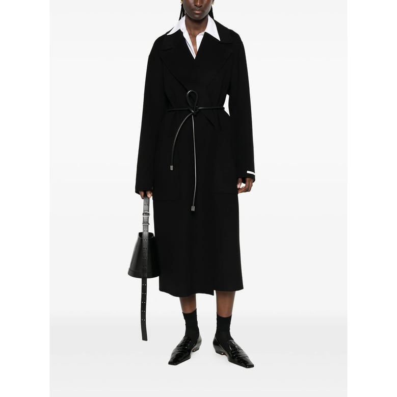 coat virgin wool black by Selfnex
