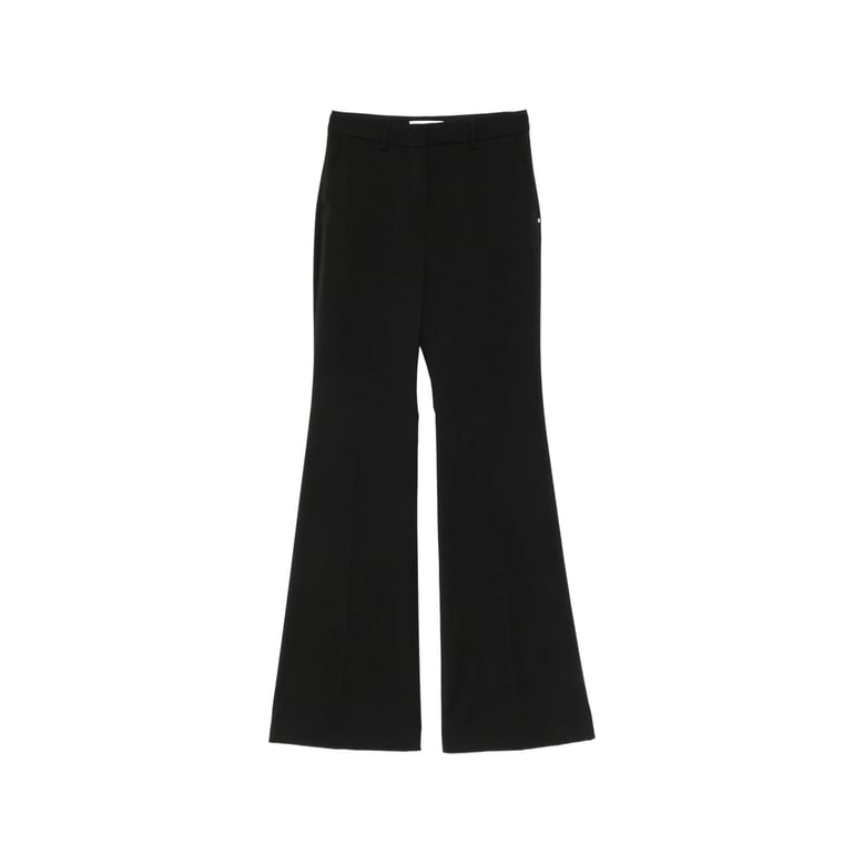 flared wool trousers black by Selfnex