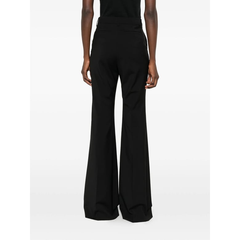 flared wool trousers black by Selfnex