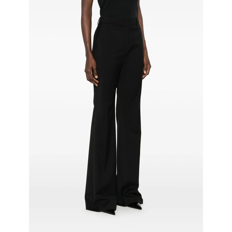 flared wool trousers black by Selfnex