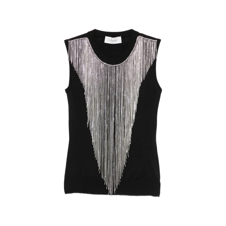 top in virgin wool, black by Selfnex