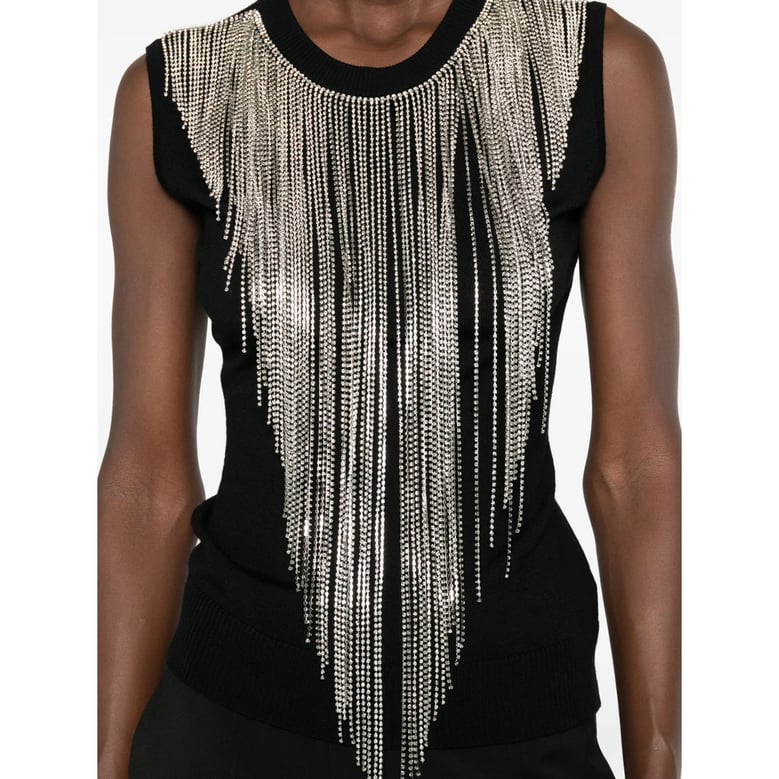top in virgin wool, black by Selfnex