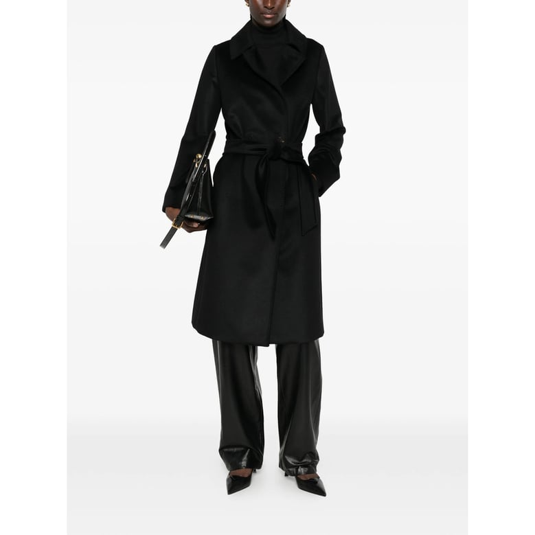 coat virgin wool black by Selfnex