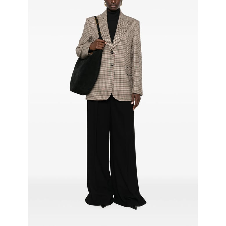 wool blazer salice neutrals/black by Selfnex