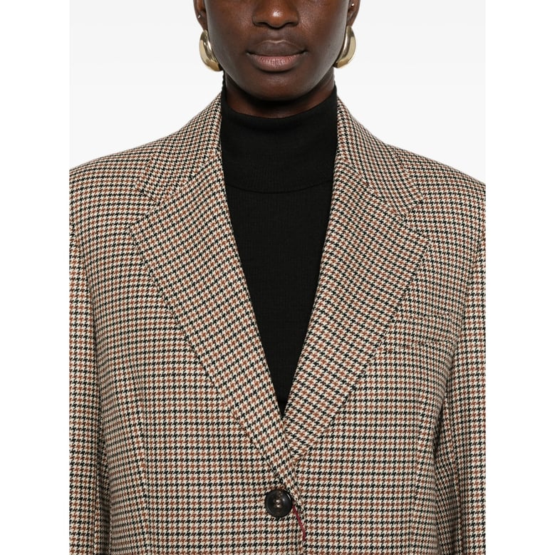 wool blazer salice neutrals/black by Selfnex