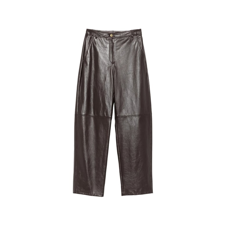 leather trousers dark brown by Selfnex