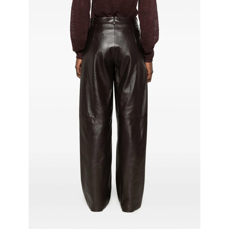 leather trousers dark brown by Selfnex
