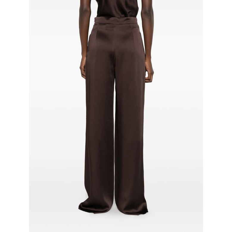 trousers wide-leg satin brown by Selfnex