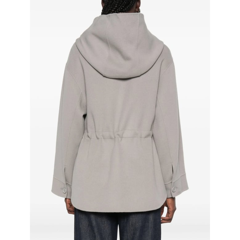 hooded wool jacket grey by Selfnex
