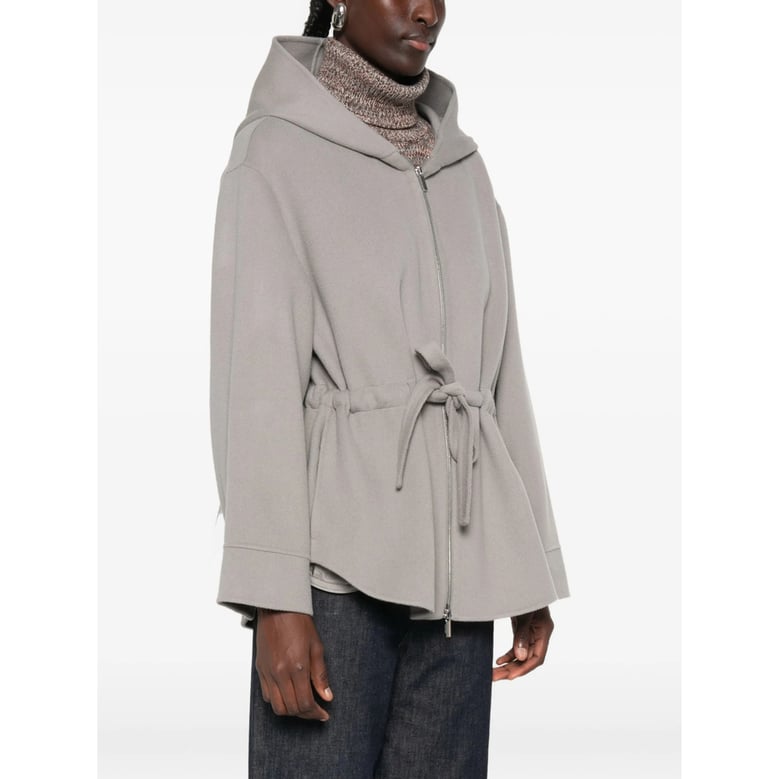 hooded wool jacket grey by Selfnex