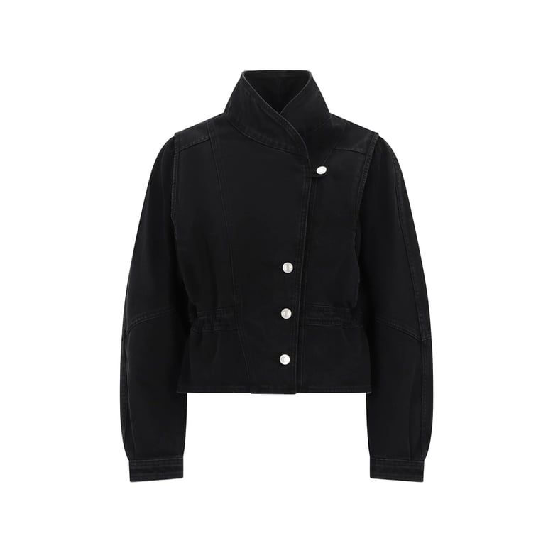 cotton denim jacket black by Selfnex