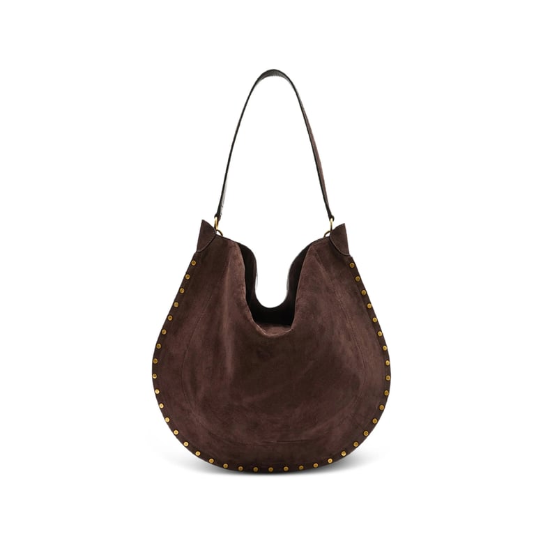 shoulder bag in brown suede by Selfnex