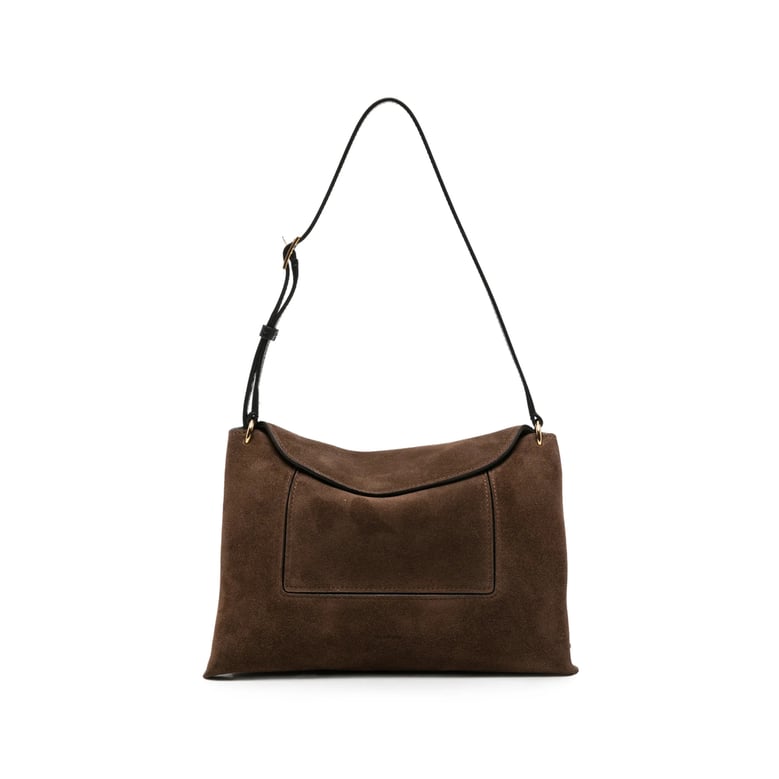 shoulder bag penelope slouch brown suede by Selfnex