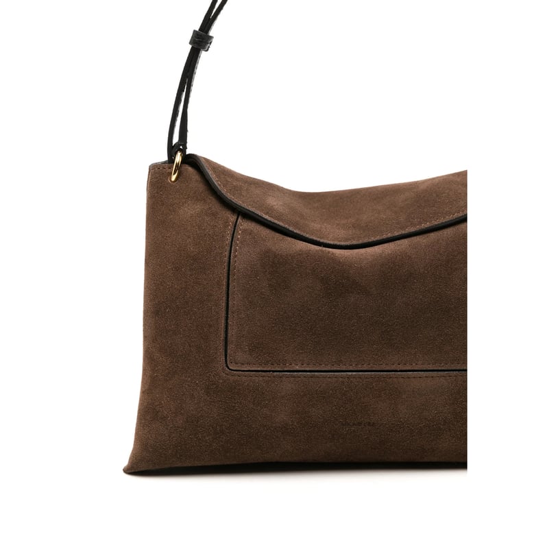 shoulder bag penelope slouch brown suede by Selfnex