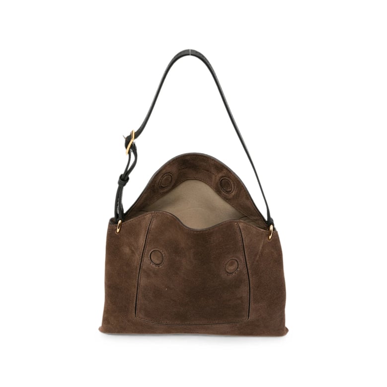 shoulder bag penelope slouch brown suede by Selfnex