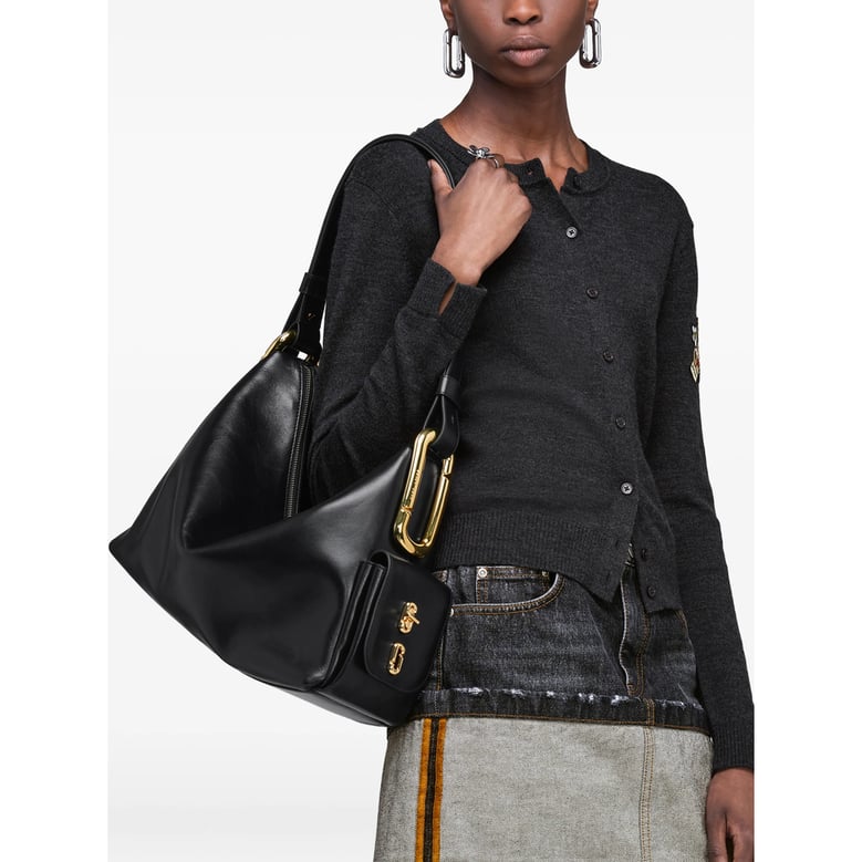 shoulder bag black calf leather by Selfnex