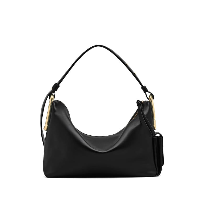 shoulder bag black calf leather by Selfnex